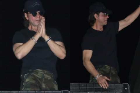 Shah Rukh Khan greets fans outside Mannat; here is a glimpse of the crazy midnight celebrations of..