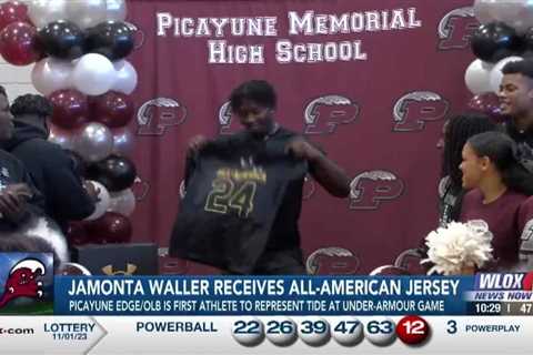 Picayune’s Jamonta Waller receives Under Armour All-American jersey