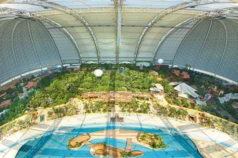 Inside world’s biggest indoor BEACH with forest & room to fly a hot air balloon