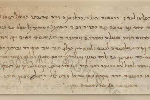 500-year-old note in Hebrew describes Italian earthquake