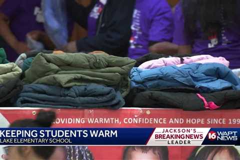 Students get coats