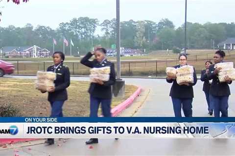 Jefferson Davis JROTC makes special delivery to veterans at VA home