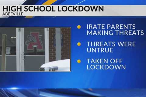 Abbeville High School placed on lockdown due to a parent making threats