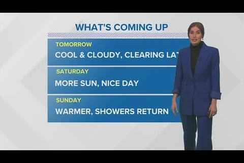 Cool weather for Friday and Saturday; showers return Sunday