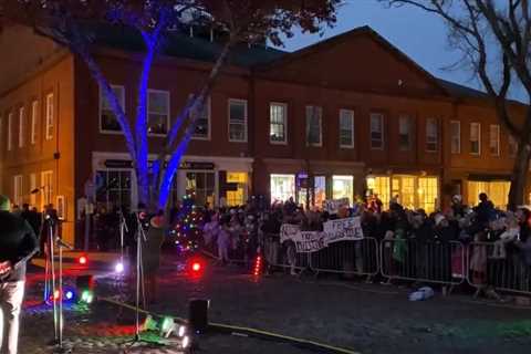 Protesters Accuse Joe Biden of Genocide at Nantucket Christmas Tree Lighting