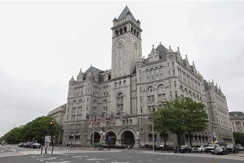 The Trump Hotel turns blue