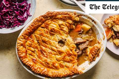 Lamb shank pie with pickled red cabbage recipe