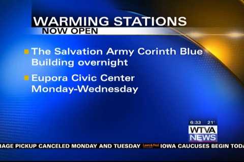 Warming centers open up in Mississippi during winter storms