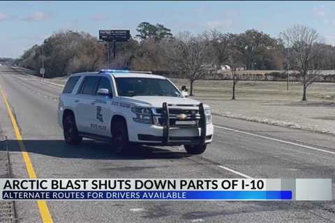 Artic Blast shuts down parts of I-10