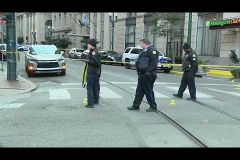 NOPD blocks off intersection following double shooting in CBD