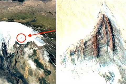 This Man Just Found Evidence Of A Huge Boat Melting Out Of The Top Of This Mountain In Turkey