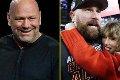 Dana White uses Travis Kelce and Taylor Swift to highlight the other major Vegas event on Super..