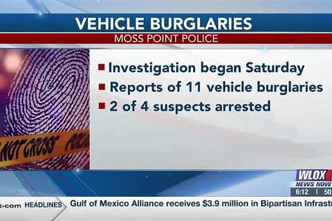 Moss Point PD investigating auto burglaries, searching for suspects