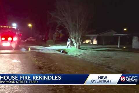 Terry fire rekindles