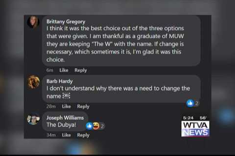 Reaction: WTVA asks Facebook followers for their response to new MUW name