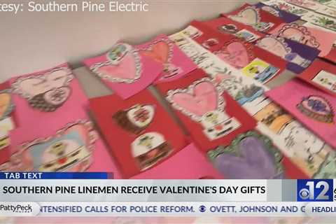 Southern Pine linemen receive Valentine’s Day cards from community