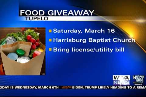 Midsouth Food Bank hosting food giveaway in Tupelo