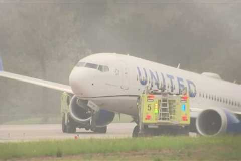 Plane off runway at Bush