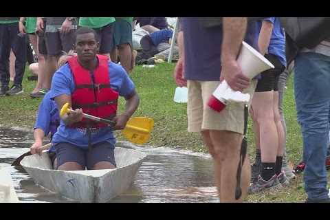 Students make concrete float – and race – on Bayou St. John