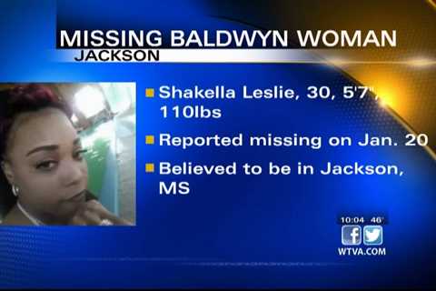 Missing Baldwyn woman believed to be in Jackson