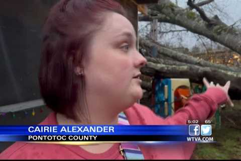 5 p.m. – Pontotoc County family trying begin cleanup after tree falls on home