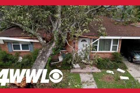 Dramatic drone footage captures aftermath of destructive Slidell tornado