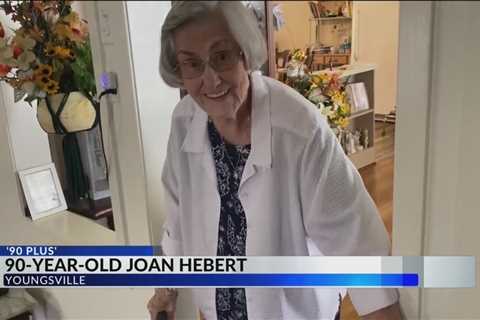 90 years old Joan Hebert of Youngsville