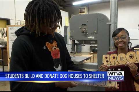 Students build, donate dog houses to animal shelter