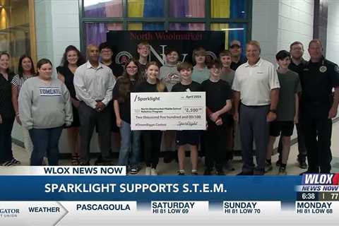 Sparklight presents Dream Bigger Award to North Woolmarket Middle School