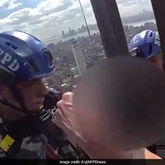 Video Shows Dramatic Rescue Of Woman On Ledge Of 54-Storey Building In New York