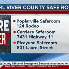 Safe rooms opening in Pearl River County ahead of severe weather