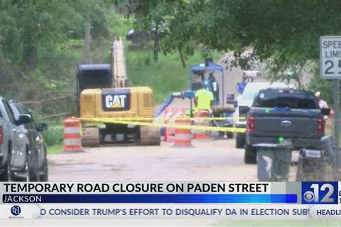 Jackson street to close for sewer line repair after sinkhole forms