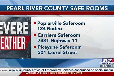 Safe rooms opening in Pearl River County ahead of severe weather