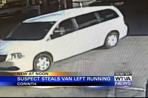 Running van stolen at Corinth gas station