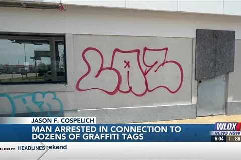 47-year-old man arrested for dozens of graffiti tags in South Mississippi