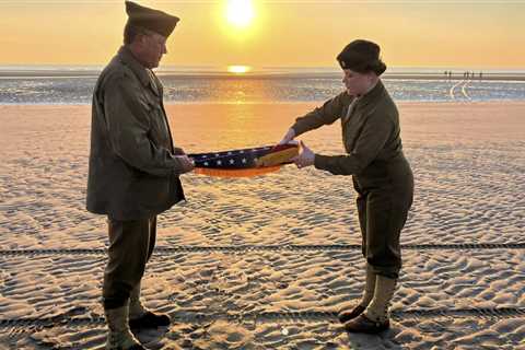 On the 80th anniversary of D-Day, the sun rises over the beaches of Normandy