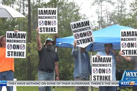 Workers at S3 in Stennis Space Center on strike