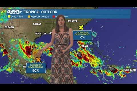 Saturday 6PM Tropical Update: systems weakening, bringing higher rain chances