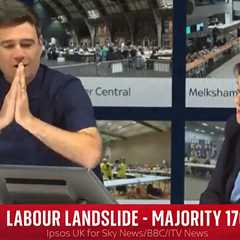 Sky News viewers baffled by strange moans during exit poll predicting Labour landslide