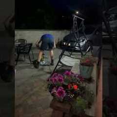 Silly Uncle Tries To Ride Tiny Bike