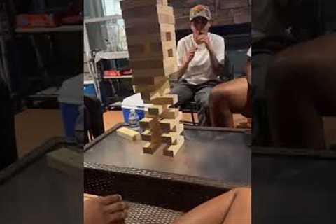 Skill OR Luck? Epic Jenga Karate Chop