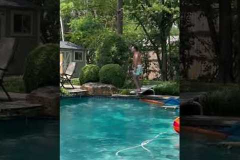 Man Breaks Diving Board In Pool Dive Fail