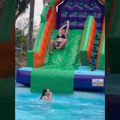 Woman Falls Down Water Slide In Big Fail