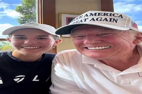 Donald Trump's Granddaughter Kai Trump Joins Him on the Golf Course