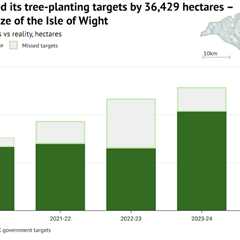 Chart: UK misses tree-planting targets by forest the ‘size of Isle of Wight’