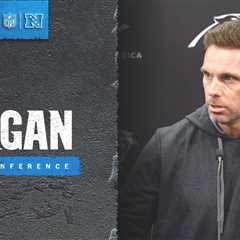 Dan Morgan addresses the media following Panthers roster updates