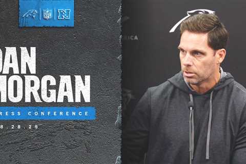 Dan Morgan addresses the media following Panthers roster updates