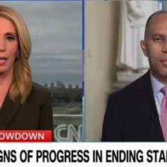 Leftist CNN Anchor Dana Bash Catches Hakeem Jeffries Off Guard with a Challenge When He Starts..