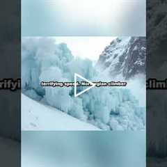 Tragic Avalanche: Climber Swept Away in Horrific Icefall #shorts