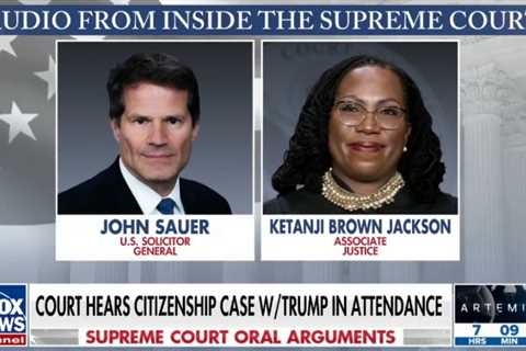 John Sauer Spars with Justice Jackson Over Illegals Giving Birth in the US During Supreme Court’s..
